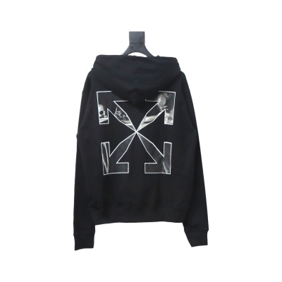 Off-white Caravaggio black and white religious hoodie 02