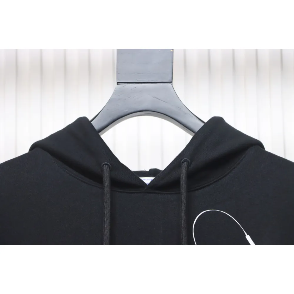 Off-white Ink-splashed arrow twill oil painting graffiti hoodie