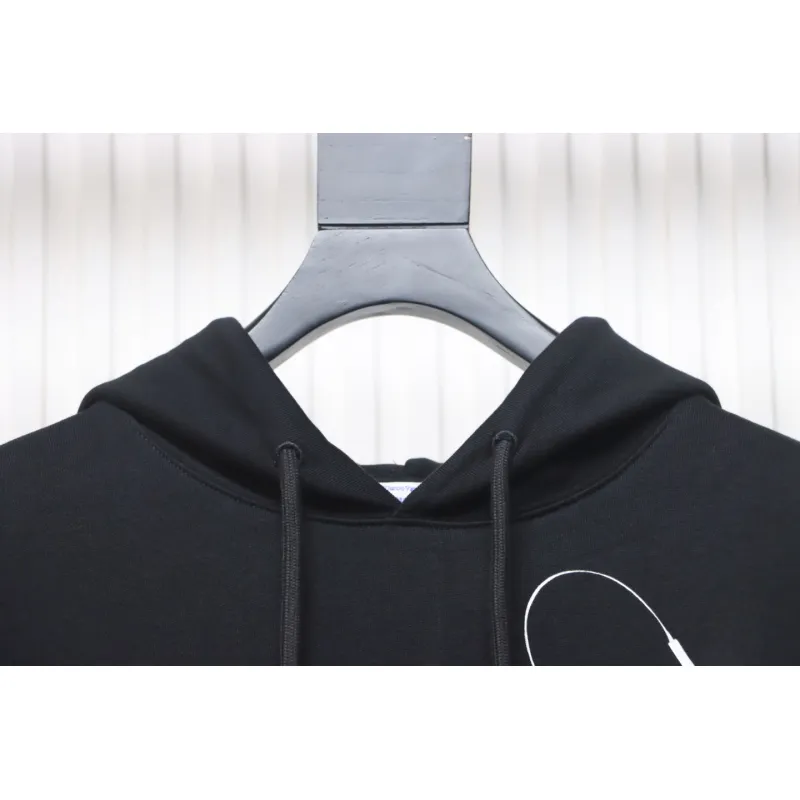Off-white Ink-splashed arrow twill oil painting graffiti hoodie