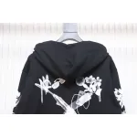 Off-white Ink-splashed arrow twill oil painting graffiti hoodie