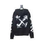 Off-white Ink-splashed arrow twill oil painting graffiti hoodie