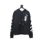 Off-white Ink-splashed arrow twill oil painting graffiti hoodie