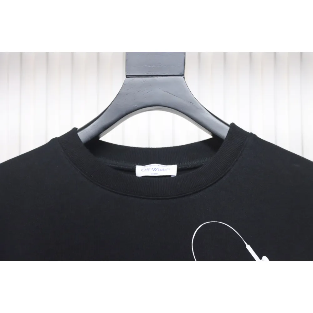 Off-white Ink-splashed arrow twill oil painting graffiti sweatshirt
