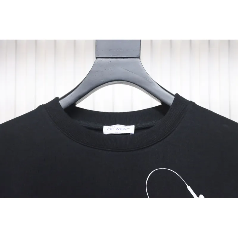 Off-white Ink-splashed arrow twill oil painting graffiti sweatshirt