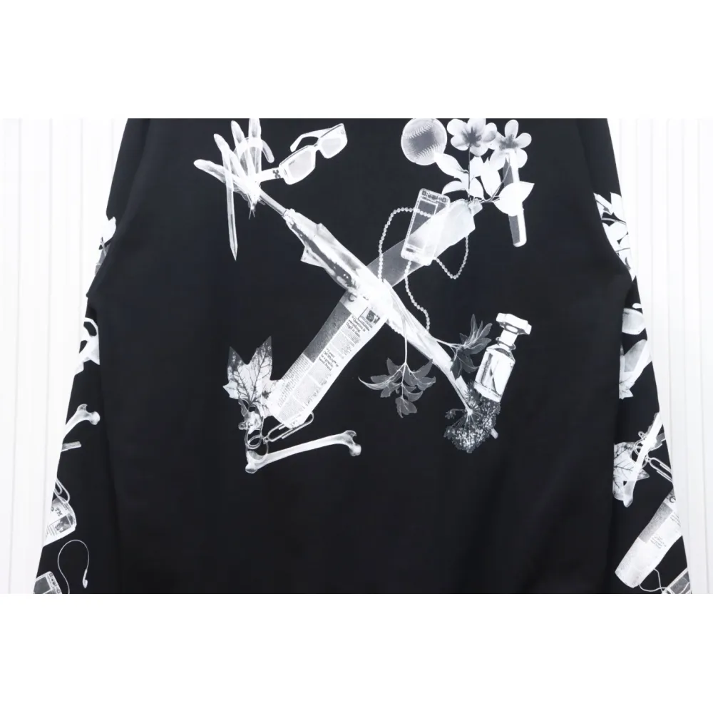 Off-white Ink-splashed arrow twill oil painting graffiti sweatshirt