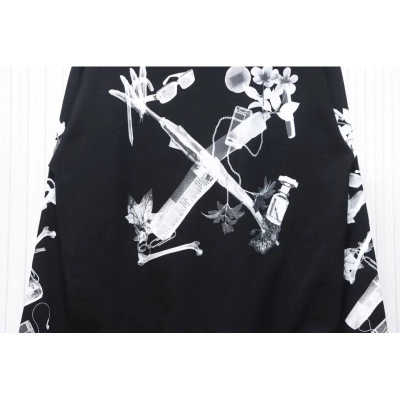 Off-white Ink-splashed arrow twill oil painting graffiti sweatshirt