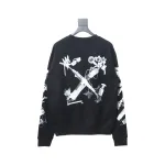 Off-white Ink-splashed arrow twill oil painting graffiti sweatshirt