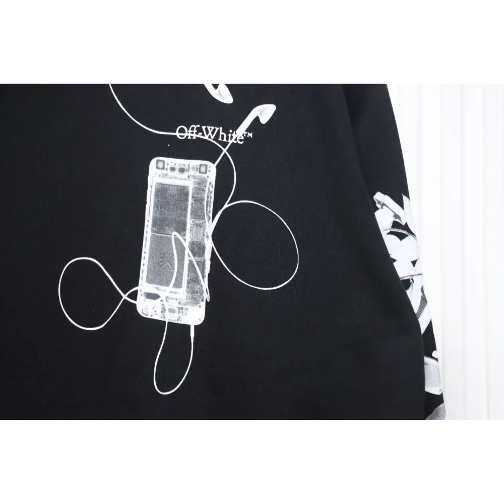 Off-white Ink-splashed arrow twill oil painting graffiti sweatshirt