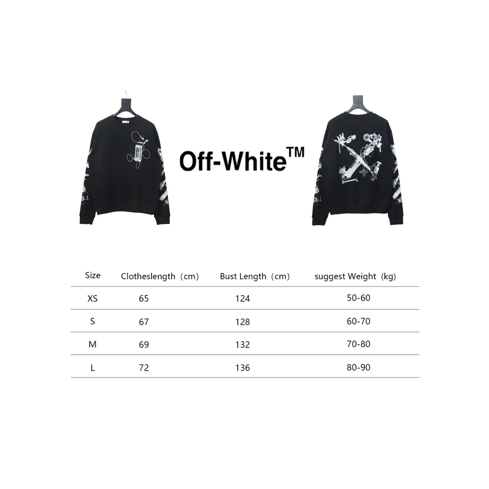 Off-white Ink-splashed arrow twill oil painting graffiti sweatshirt