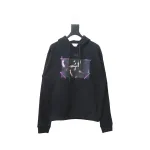 Off-white Religious Madonna Print Hoodie Purple