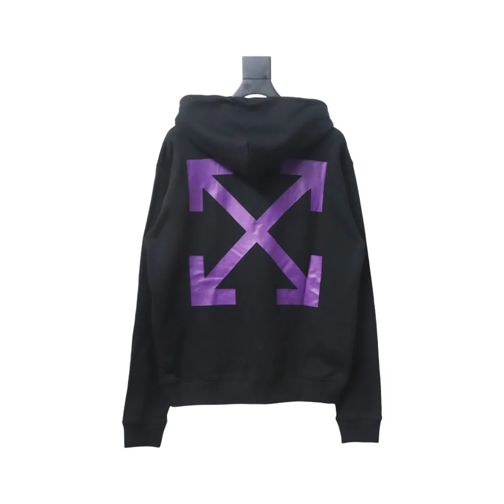 Off-white Religious Madonna Print Hoodie Purple