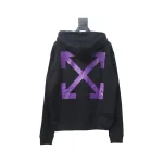 Off-white Religious Madonna Print Hoodie Purple