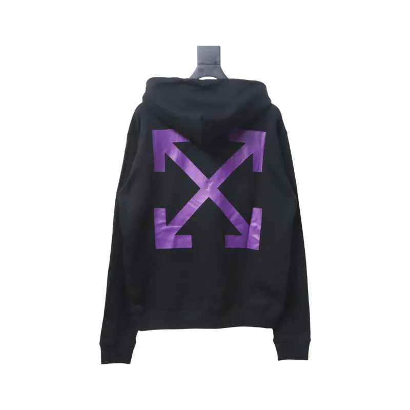 Off-white Religious Madonna Print Hoodie Purple