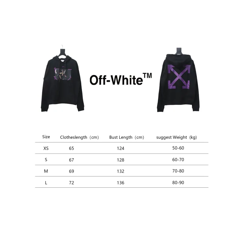 Off-white Religious Madonna Print Hoodie Purple