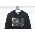 Off-white religious Madonna print hoodie yellow