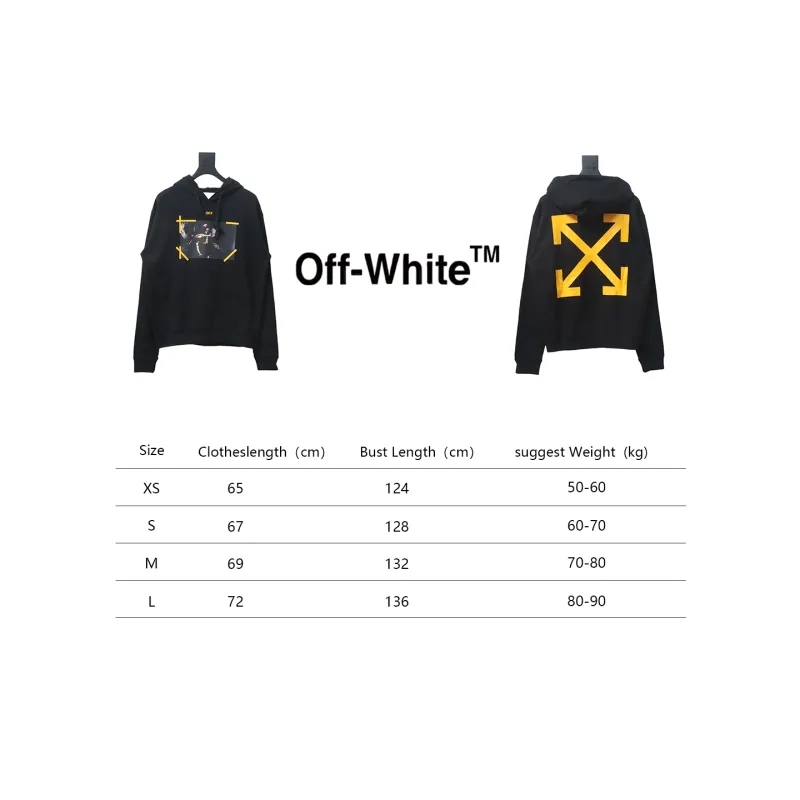 Off-white religious Madonna print hoodie yellow