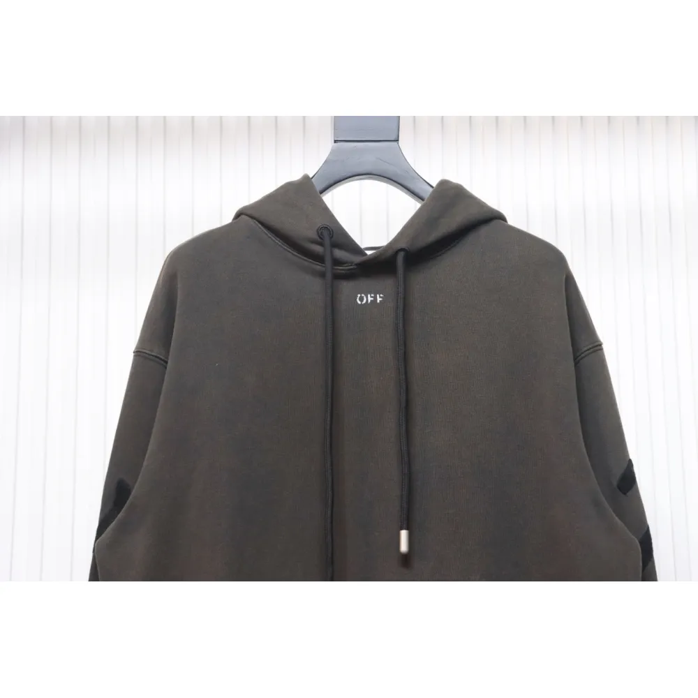 Off-white Washed old man print hoodie
