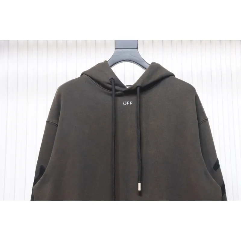 Off-white Washed old man print hoodie