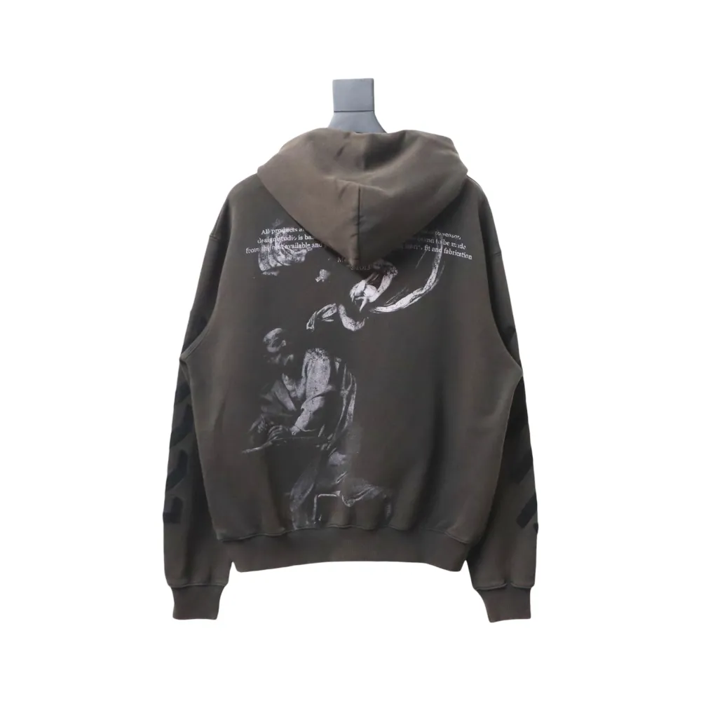 Off-white Washed old man print hoodie