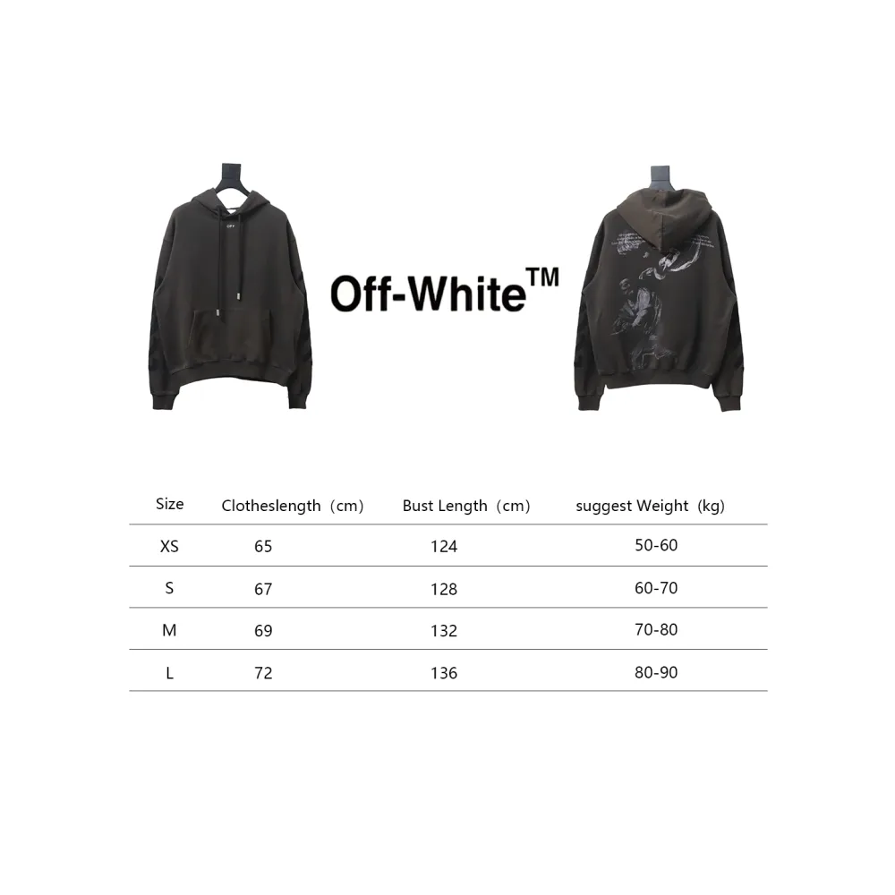 Off-white Washed old man print hoodie