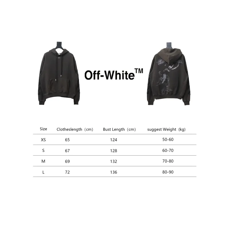 Off-white Washed old man print hoodie