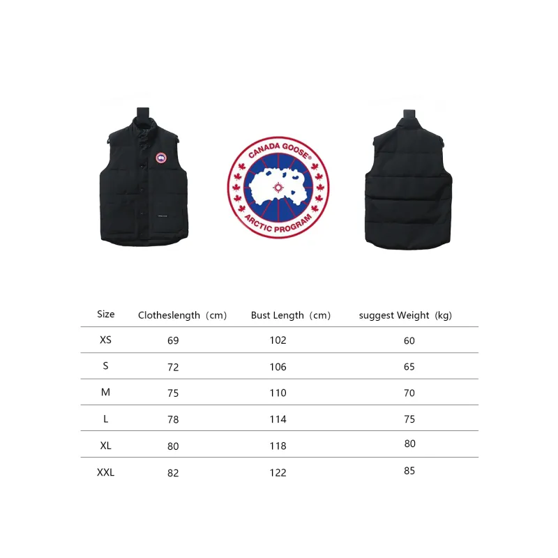Canada Goose Down Vest Black