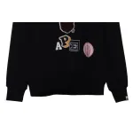 BAPE ape head logo colorful print hoodie Black