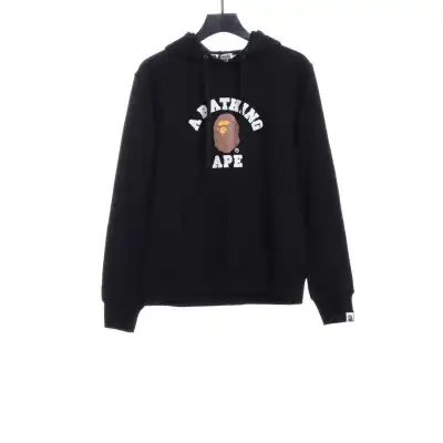 BAPE Ape Head Logo Print Hoodie Black 01
