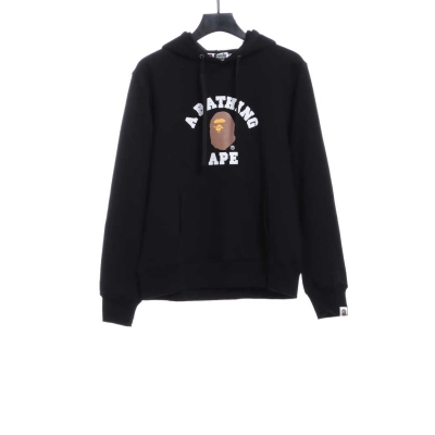 BAPE Ape Head Logo Print Hoodie Black 01