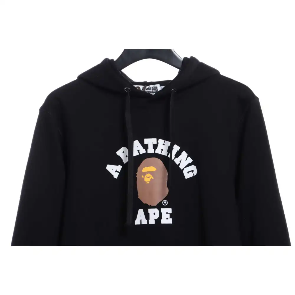 BAPE Ape Head Logo Print Hoodie Black
