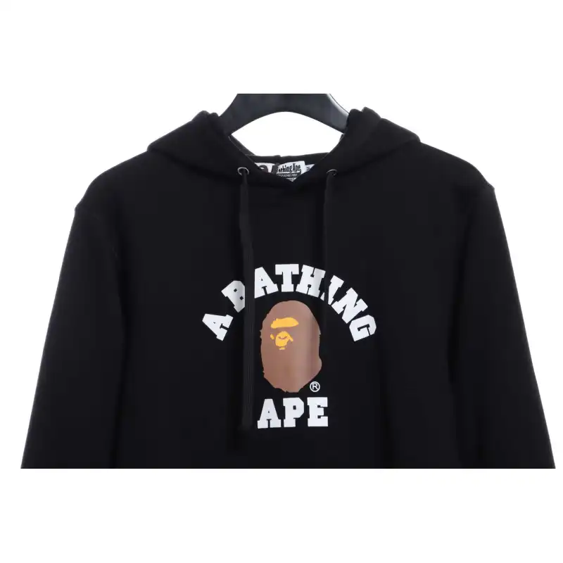 BAPE Ape Head Logo Print Hoodie Black