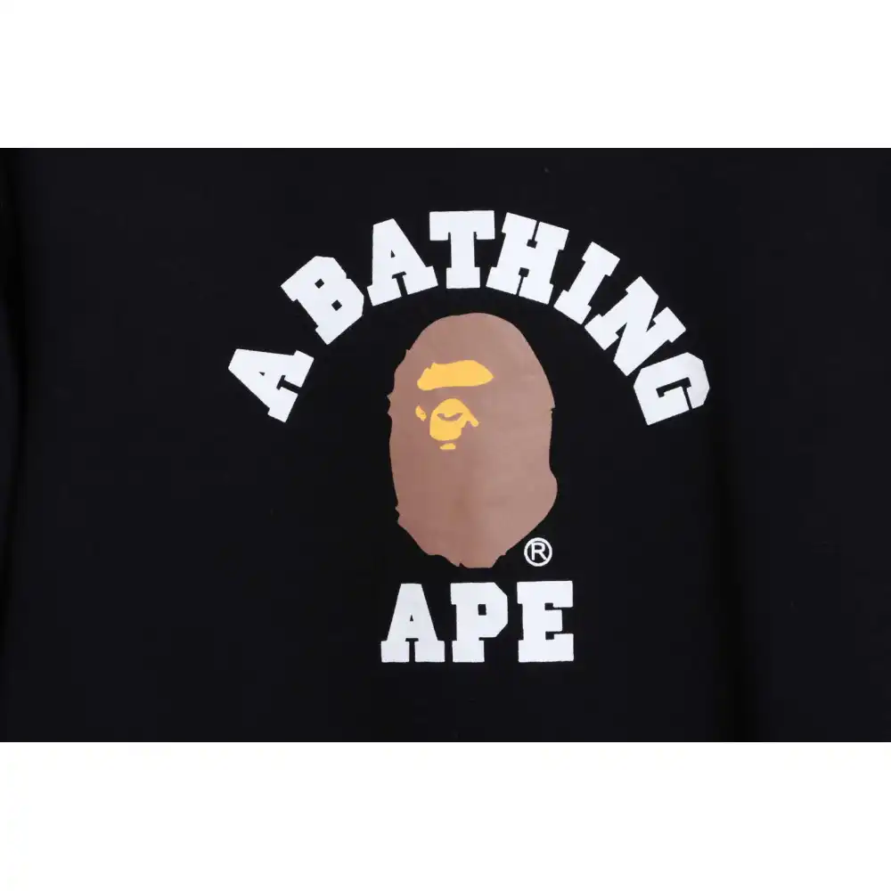 BAPE Ape Head Logo Print Hoodie Black