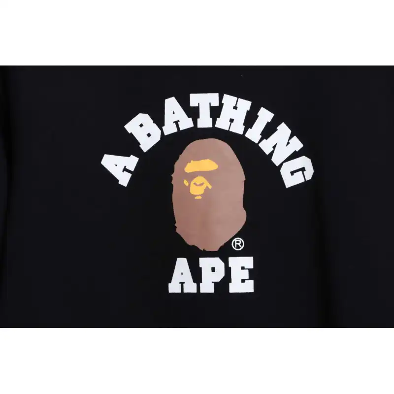 BAPE Ape Head Logo Print Hoodie Black