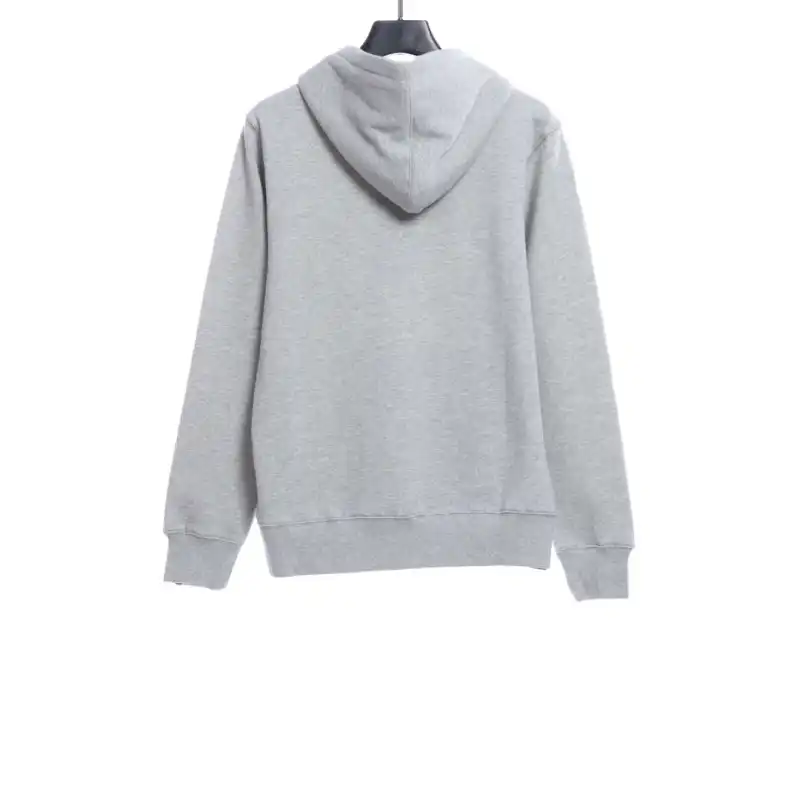 BAPE Ape Head Logo Print Hoodie Grey