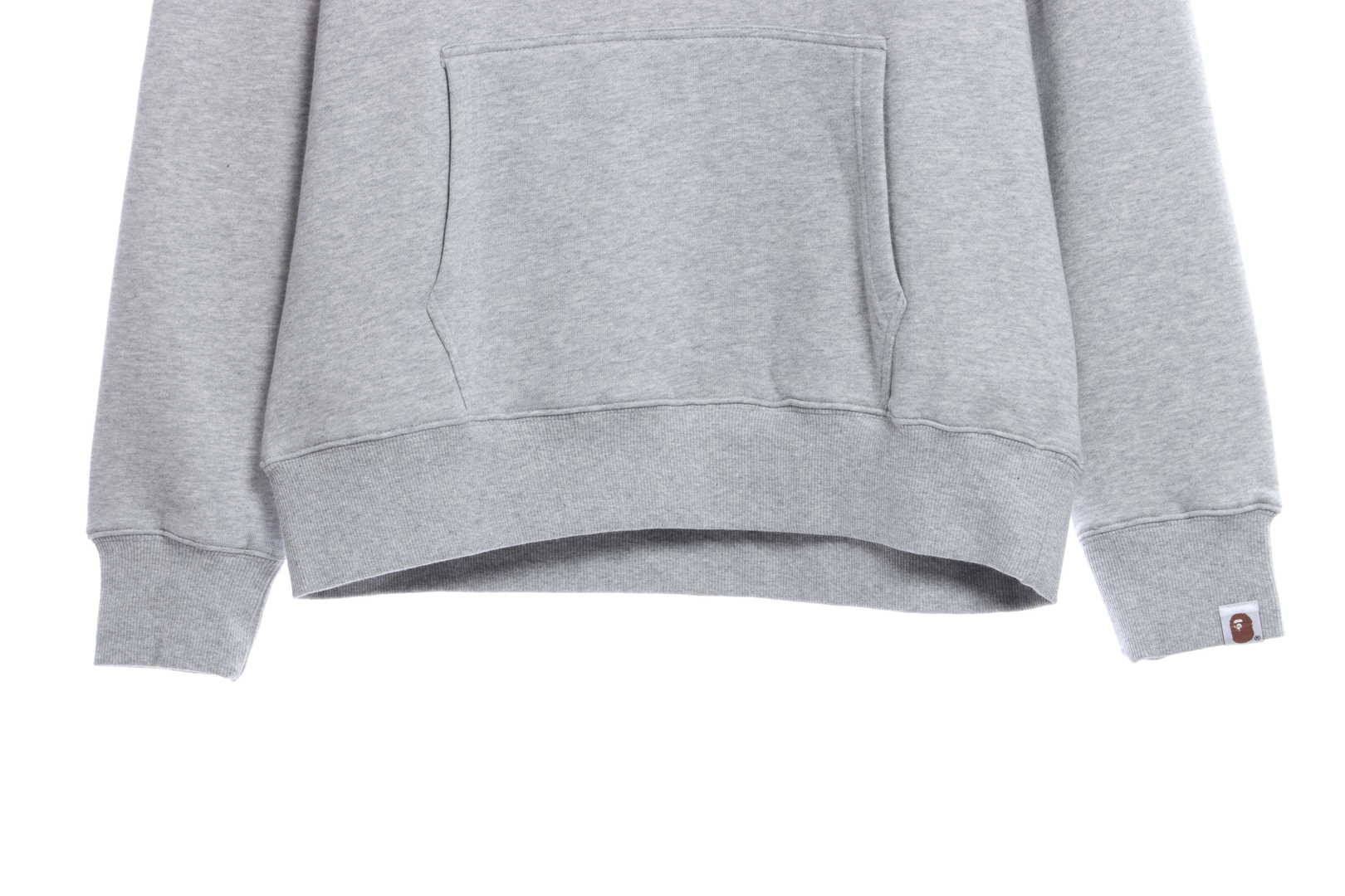 BAPE Ape Head Logo Print Hoodie Grey