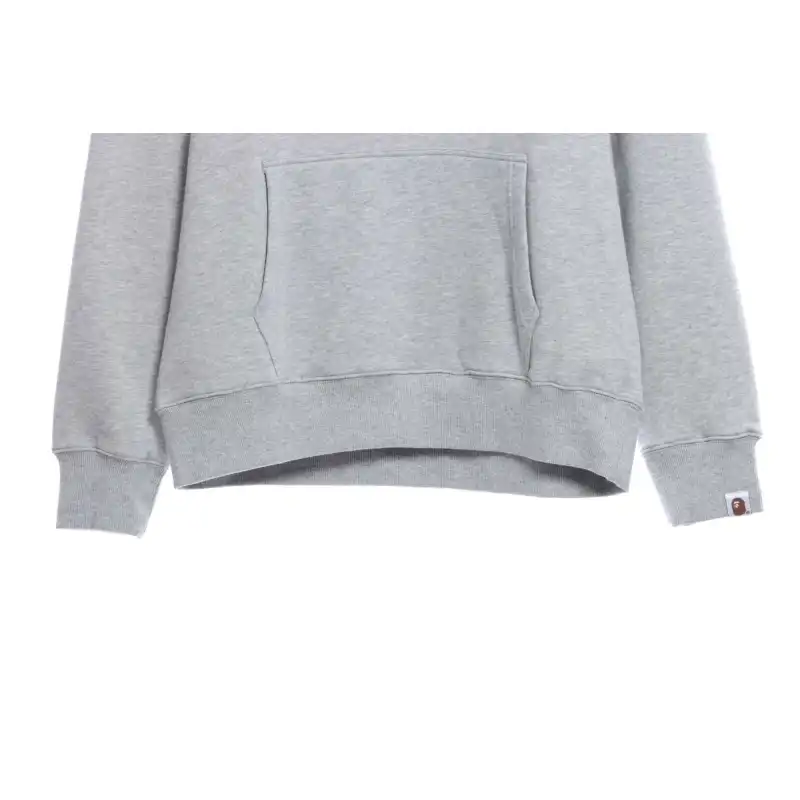 BAPE Ape Head Logo Print Hoodie Grey