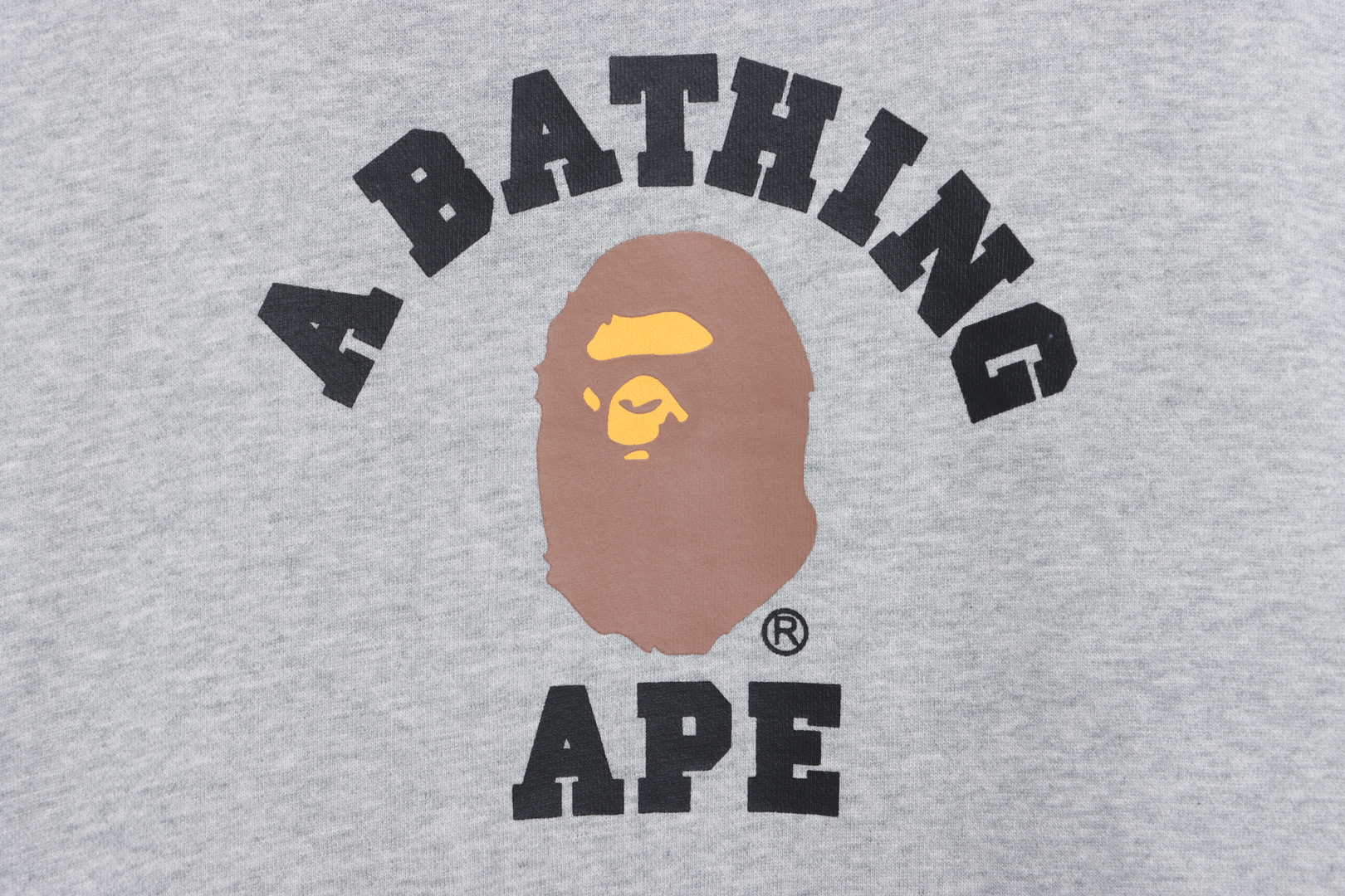 BAPE Ape Head Logo Print Hoodie Grey