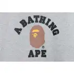BAPE Ape Head Logo Print Hoodie Grey