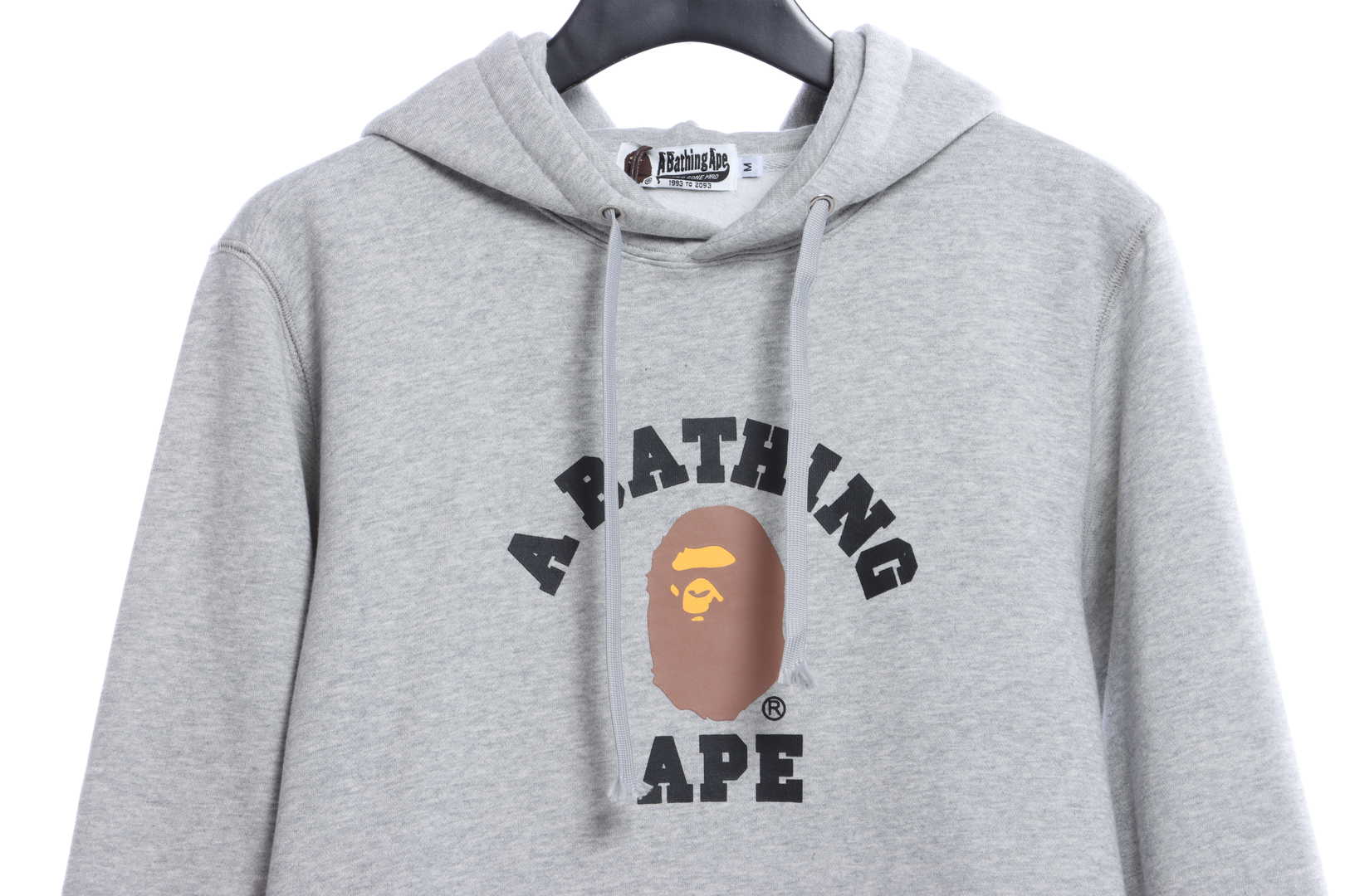 BAPE Ape Head Logo Print Hoodie Grey