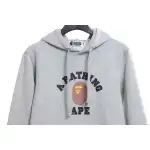 BAPE Ape Head Logo Print Hoodie Grey