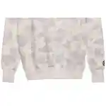 BAPE classic black and white camouflage patchwork luminous hoodie White