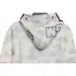 BAPE classic black and white camouflage patchwork luminous hoodie White