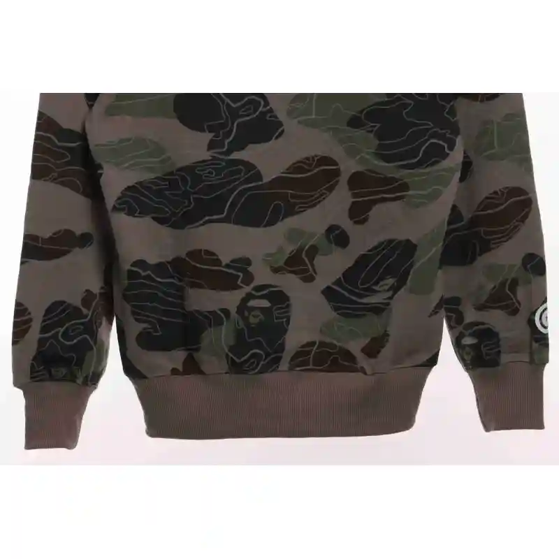 BAPE Overlay Camouflage Shark Zip Hoodie Green