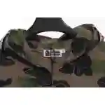 BAPE Overlay Camouflage Shark Zip Hoodie Green