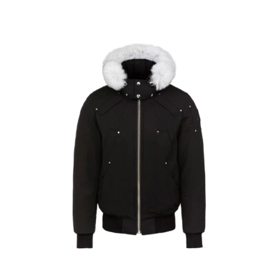 Moose Knuckles Original Ballistic Bomber Jacket White Fur（NFC） 01