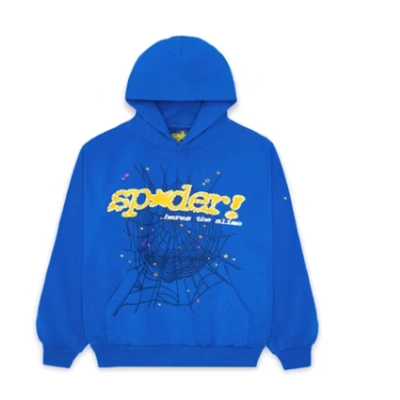  Sp5der TC Hoodie Blue 01