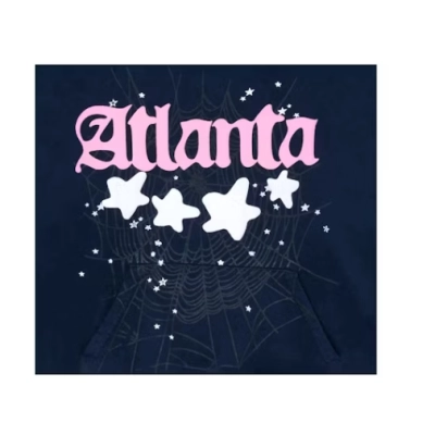 Sp5der Atlanta Hoodie Navy 02