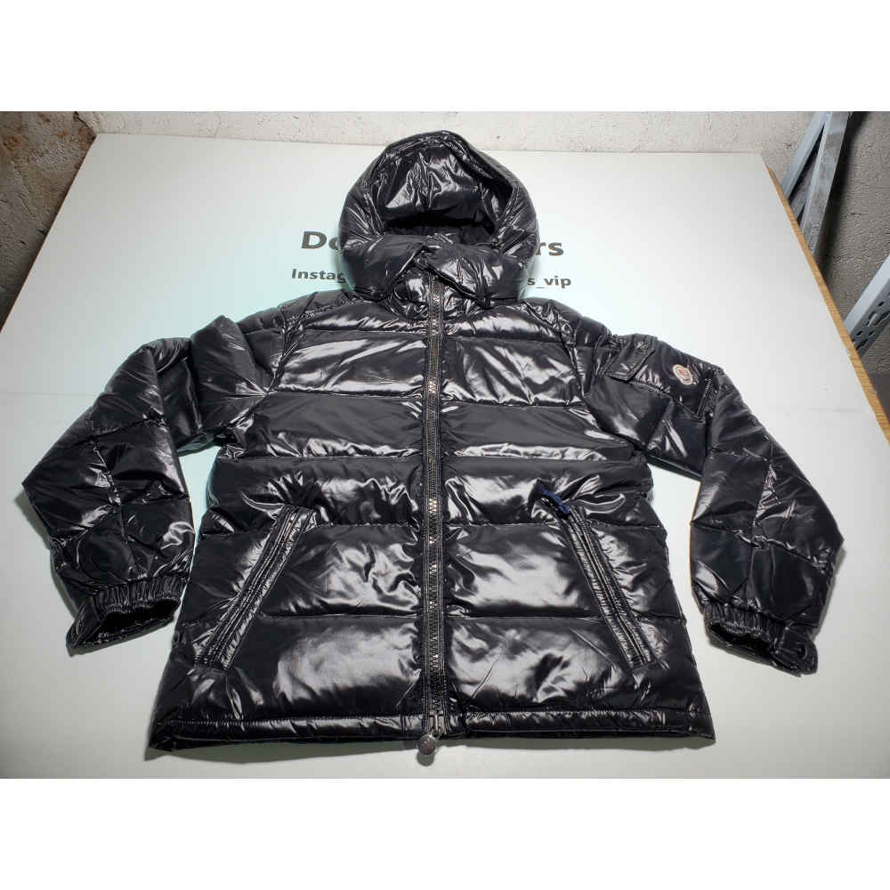 Moncler  Maya Lacquered Down Jacket Black