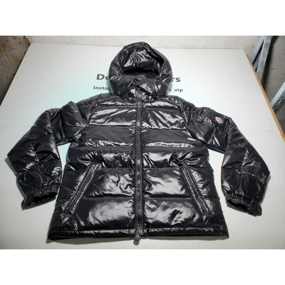Moncler  Maya Lacquered Down Jacket Black