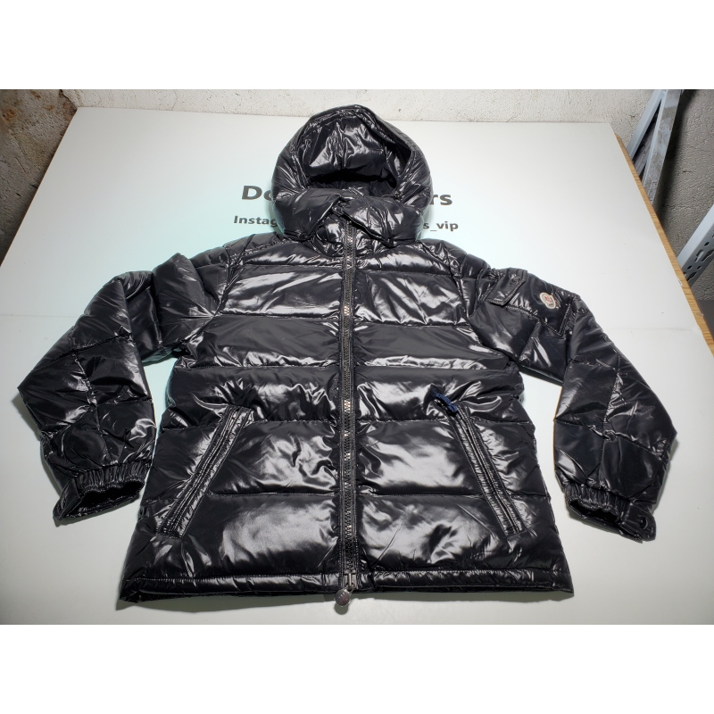 Moncler  Maya Lacquered Down Jacket Black